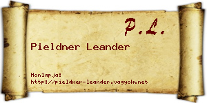 Pieldner Leander névjegykártya